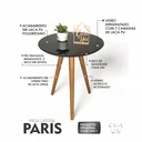Ver imagem 4 de Mesa Lateral Tampo com Vidro 100% MDF 60x50cm Pés Palito Marrom