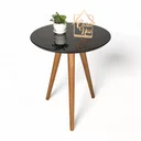 Ver imagem 5 de Mesa Lateral Tampo com Vidro 60x50cm Pés Palito 