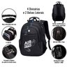 Mochila Notebook Saida Cabo Aux Usb Fone Air Guitar Hero Presente Super Preto - 4