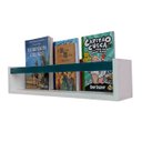 Ver imagem 1 de Kit 2 Prateleiras de Livros Criança Nicho de Parede Livreiro Colorido 55cm:VERDE