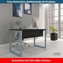 Ver imagem 2 de Mesa Escritório P25 Tub Pandin 170 Cm Largura X 70 Cm Profundidade Tampo Mdp Preto Pé Aço Tubular