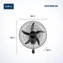 Ver imagem 6 de Ventilador de Parede Turbo Pro Nvp-pro-50 50cm 150w Preto