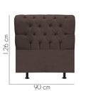 Ver imagem 2 de Cabeceira para Cama Box Solteiro 90 Cm Paris:marrom