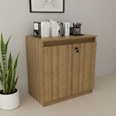 Ver imagem 2 de Balcão para Escritório 60cm com 1 Prateleira 2 Portas e Chave ME4149