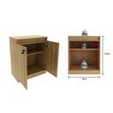 Ver imagem 6 de Balcão para Escritório 60cm com 1 Prateleira 2 Portas e Chave ME4149 Marrom