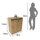 Ver imagem 5 de Balcão para Escritório 60cm com 1 Prateleira 2 Portas e Chave ME4149