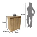 Ver imagem 5 de Balcão para Escritório 60cm com 1 Prateleira 2 Portas e Chave ME4149 Marrom