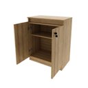 Ver imagem 4 de Balcão para Escritório 60cm com 1 Prateleira 2 Portas e Chave ME4149 Marrom