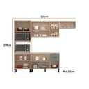 Ver imagem 3 de Cozinha Modulada Completa Completa FMT004 Firenze (2 Aéreos + 1 Balcão + 1 Paneleiro) 4 Peças