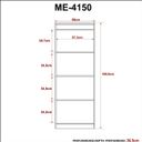 Ver imagem 6 de Estante de Livros 60CMX160,5cm 3 Prateleiras ME4150 Laranja/Amendoa