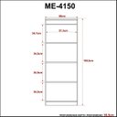 Ver imagem 6 de Estante de Livros 60CMX160,5cm 3 Prateleiras ME4150 Laranja/Amendoa