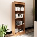 Ver imagem 1 de Estante de Livros 60CMX160,5cm 3 Prateleiras ME4150 Laranja/Amendoa