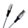 Cabo Usb-c P/ Usb-a 1,5m Nylon Trançado Cinza Carga Rápida - 4