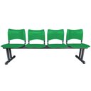 Ver imagem 1 de Longarina 4 Lugares Iso Plástica Coluna Dupla para Recepção Auditório e Clínicas Amarelo:verde