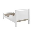 Ver imagem 2 de Cama Infantil Meli Mini com Pés de Madeira com Grade de Proteção para Dormitório Branco