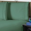 Ver imagem 2 de Jogo de Cama Lençol Casal Conforto Percal 300 Fios 3 Peças - Verde