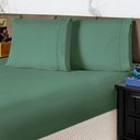 Ver imagem 1 de Jogo de Cama Lençol Casal Conforto Percal 300 Fios 3 Peças - Verde