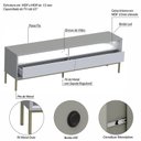 Ver imagem 6 de Rack Ind Fusion para TV 65 Polegadas 2 gavetas 180cm com Iluminação em Lead