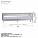 Ver imagem 3 de Rack Ind Fusion para TV 65 Polegadas 2 gavetas 180cm com Iluminação em Lead