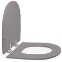 Ver imagem 2 de Assento Sanitário Poliéster para Louça Carrara (deca) Super Luxo Cromado (reb. Oculto) Antracite