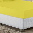 Ver imagem 2 de Jogo de Cama Casal Viúva Nobre 3 Peças Malha 100% Algodão - Amarelo