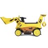 Mini Trator Elétrico Maquina Escavadeira Infantil Grande Articulado 6V Baby Style Amarela - 5