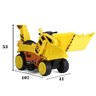 Mini Trator Elétrico Maquina Escavadeira Infantil Grande Articulado 6V Baby Style Amarela - 2