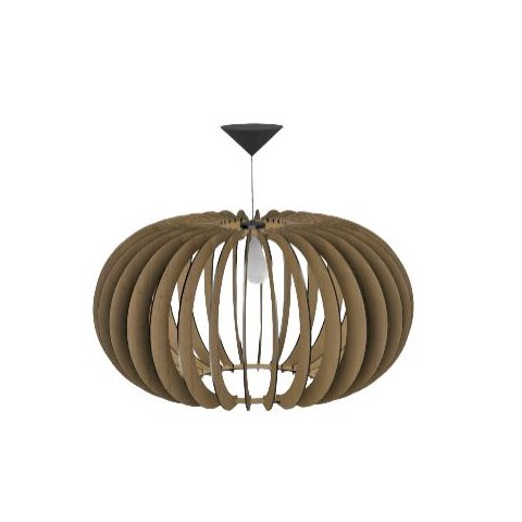 Luminária Teto tipo Pendente JÚPITER MDF - Completa -:Marrom