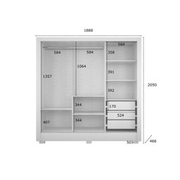 Guarda Roupa Casal com 4 Espelhos 3 Portas 3 Gavetas Santiago Novo Horizonte - 4 Guarda Roupa Casal com 4 Espelhos 3 Portas 3 Gavetas Santiago Novo Horizonte - 4