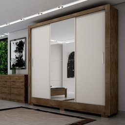Guarda Roupa Casal com 4 Espelhos 3 Portas 3 Gavetas Santiago Novo Horizonte - 1 Guarda Roupa Casal com 4 Espelhos 3 Portas 3 Gavetas Santiago Novo Horizonte - 1
