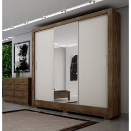 Guarda Roupa Casal com 4 Espelhos 3 Portas 3 Gavetas Santiago Novo Horizonte - 3 Guarda Roupa Casal com 4 Espelhos 3 Portas 3 Gavetas Santiago Novo Horizonte - 3
