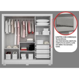 Guarda Roupa Casal com 4 Espelhos 3 Portas 3 Gavetas Santiago Novo Horizonte - 6 Guarda Roupa Casal com 4 Espelhos 3 Portas 3 Gavetas Santiago Novo Horizonte - 6