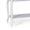 Ver imagem 3 de Bancada Aparador Mini Lavabo com Cuba 1 Gaveta Pés Luiz Xv Dália 3062 - Off White/imbuia Glazer