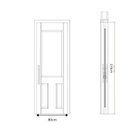 Ver imagem 3 de Folha de Porta Madeira Maciça Meia Grade Coração Geometric 80x210x3,5cm Cedro Rosa