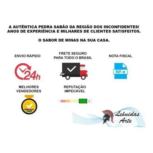 KIT FONDUE DE PEDRA SABAO CHAPA 32 CM + PANELAS DE 500 E 800 ML + 6 CUMBUCAS + 6 GARFINHOS Leônidas  - 7