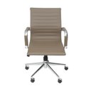 Ver imagem 6 de Kit 4 Cadeiras Escritório Diretor Esteirinha Rodízio Relax Corino 3301 Bege/Fendi