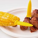 Ver imagem 2 de Travessa Bandeja Oval 30cm e Pegadores de Milho Inox 8un