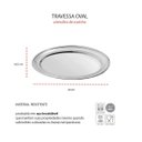Ver imagem 3 de Travessa Bandeja Oval 30cm e Pegadores de Milho Inox 8un