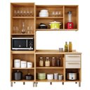 Ver imagem 3 de Cozinha Completa Modulada 3 Peças 9 Portas 2 Gavetas Salvador Bege/Cinamomo/Off White