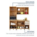 Ver imagem 7 de Cozinha Completa Modulada 3 Peças 9 Portas 2 Gavetas Salvador Bege/Cinamomo/Off White