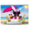 Papel De Parede Animal Cão Férias Passagem 3D Anm188 - 1