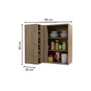 Ver imagem 3 de Armário de Cozinha Aéreo de Canto 98cm com Nicho G768 Maxxi Canela Kappesberg