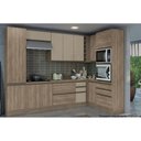 Ver imagem 4 de Armário de Cozinha Aéreo de Canto 98cm com Nicho G768 Maxxi Canela Kappesberg