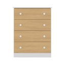 Ver imagem 5 de Cômoda Infantil 65cm com 4 Gavetas Encanto Multimóveis Mp4427 Branco/madeirado