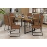 Conjunto Mesa Atlanta 1,70x0,80 - 6 Cadeiras Olimpia Preto Fosco com Assento Marrom - 2