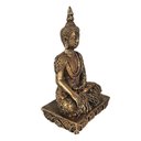 Ver imagem 2 de Estatua Buda Hindu Resina C/ Base Ouro Velho 16 Cm Decoração