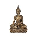 Ver imagem 1 de Estatua Buda Hindu Resina C/ Base Ouro Velho 16 Cm Decoração