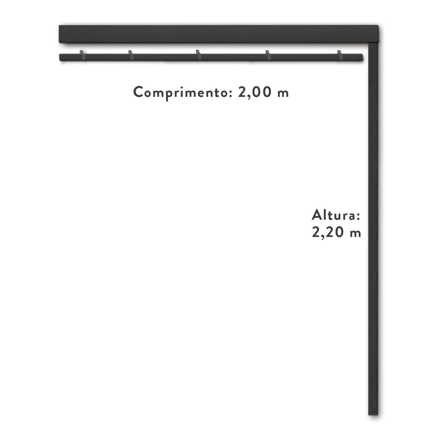 Kit para Porta de Correr 200cm Casablanca - 4