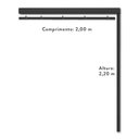 Ver imagem 4 de Kit para Porta de Correr 200cm Casablanca Preto