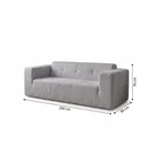 Ver imagem 4 de Sofá Living 3 Lugares Bouclê 200cm Cinza